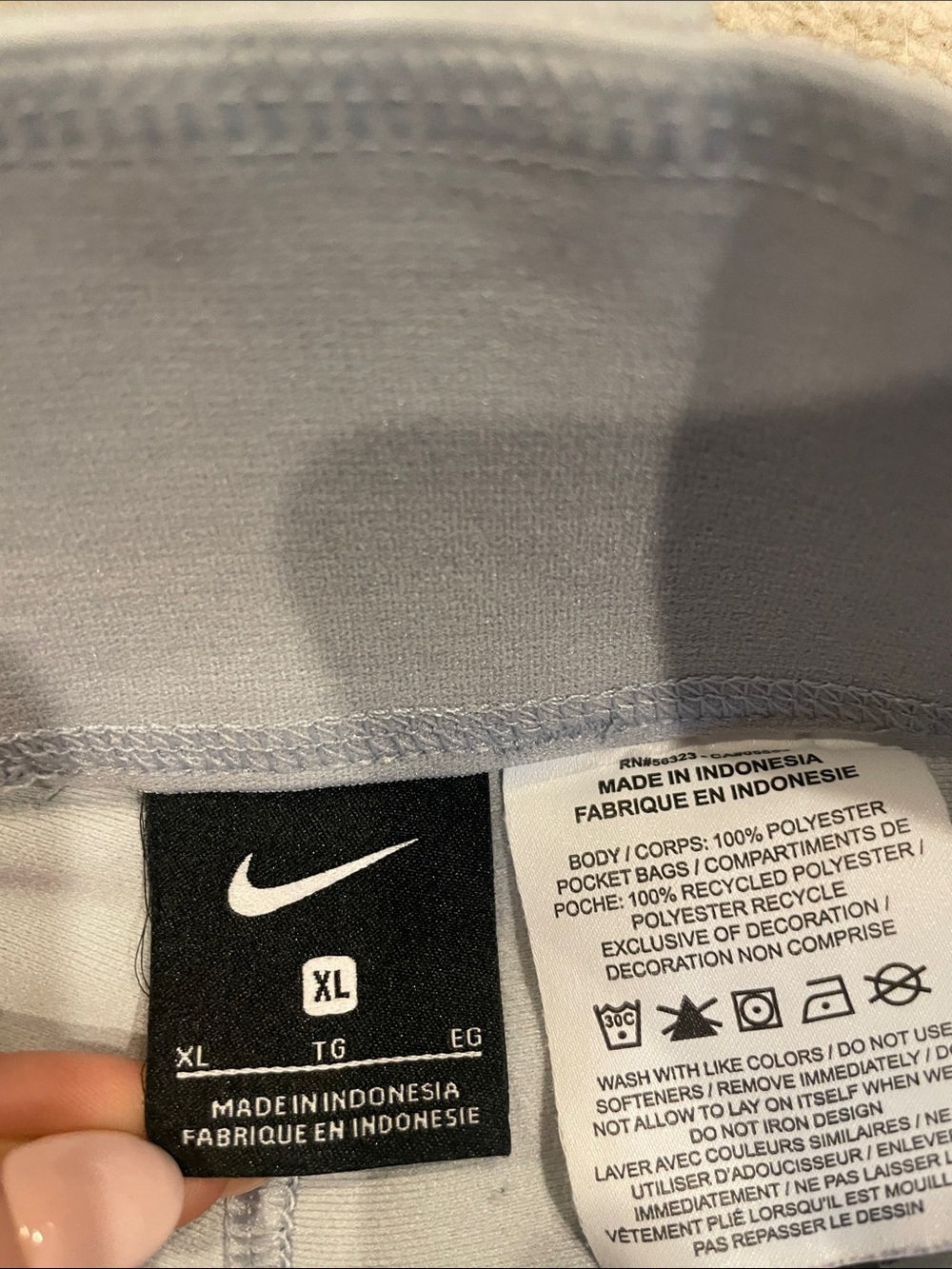 Nike Light Gray Baseball Pants with Black Swoosh - Picture 6 of 12